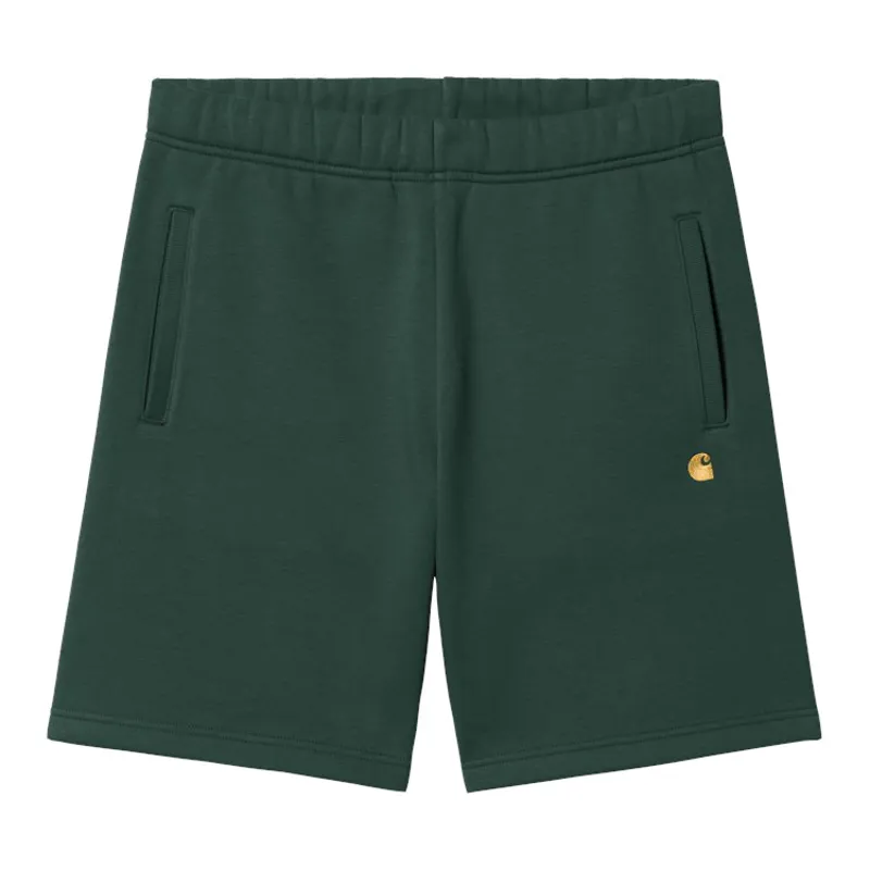 Carhartt WIP Chase Sweat Short - Discovery Green/Gold